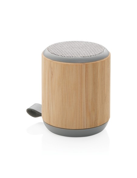 Speaker wireless 3W in bambù e tessuto