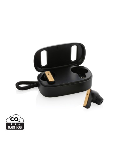 Auricolari TWS in plastica RCS e bambù