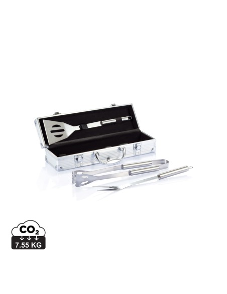 Set BBQ 3 pezzi in valigetta di alluminio