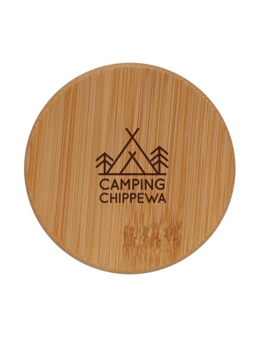 Set 2 bicchieri in vetro borosilicato con tappo in bambù