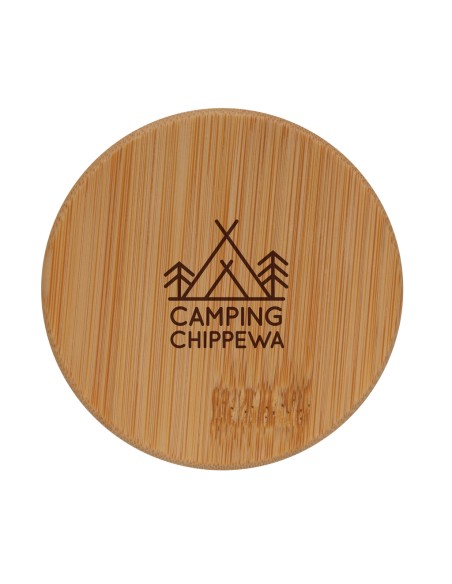 Set 2 bicchieri in vetro borosilicato con tappo in bambù