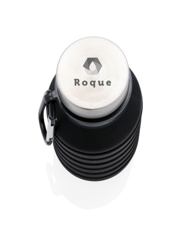 Bottiglia pieghevole in silicone con tappo