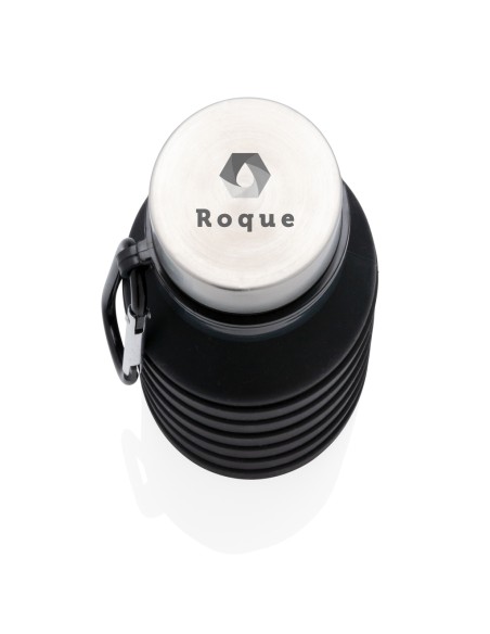 Bottiglia pieghevole in silicone con tappo