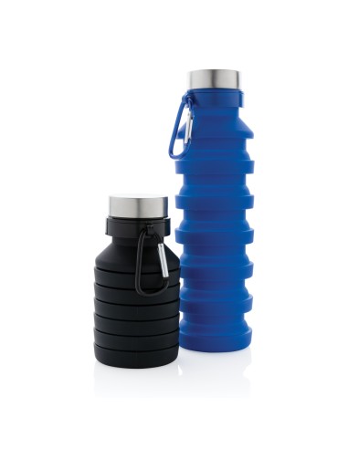 Bottiglia pieghevole in silicone con tappo
