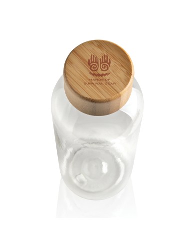 Bottiglia in rPET RCS con tappo in bambù 660ml