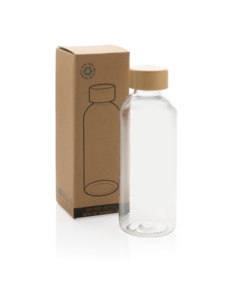 Bottiglia in rPET RCS con tappo in bambù 660ml
