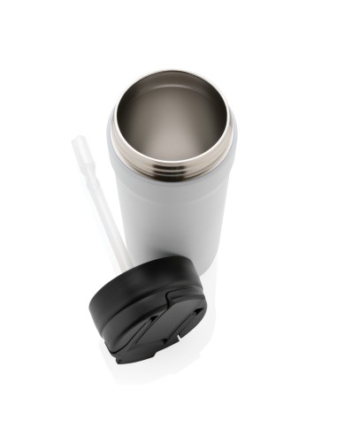 Bicchiere in acciaio riciclato RCS con tappo caldo/freddo