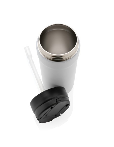Bicchiere in acciaio riciclato RCS con tappo caldo/freddo