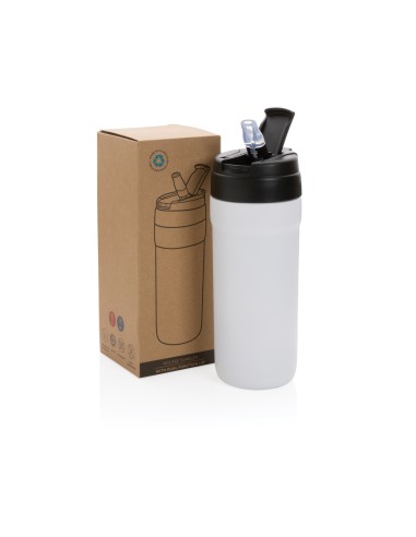 Bicchiere in acciaio riciclato RCS con tappo caldo/freddo