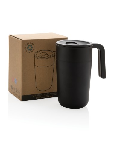 Tazza con manico in PP e SS riciclati GRS 480ml
