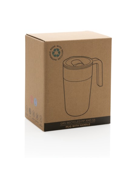 Tazza con manico in PP e SS riciclati GRS 480ml