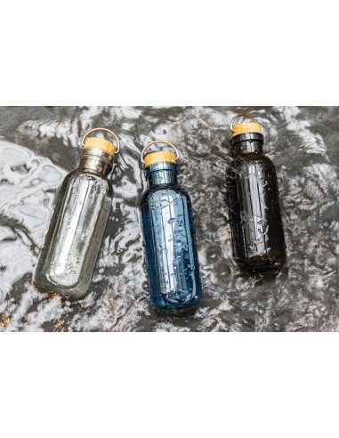 Bottiglia rPET RCS con manico e tappo in bambù 680ml