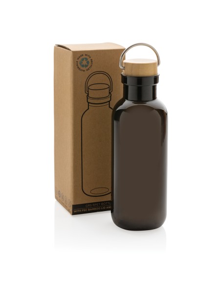 Bottiglia rPET RCS con manico e tappo in bambù 680ml