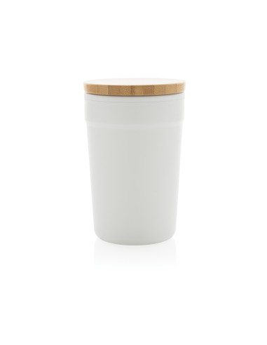 Tazza in rPP GRS con tappo in bambù