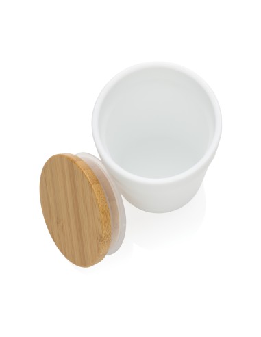 Tazza in rPP GRS con tappo in bambù