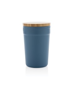 Tazza in rPP GRS con tappo in bambù
