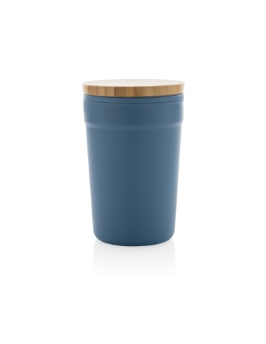Tazza in rPP GRS con tappo in bambù