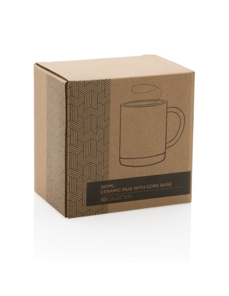 Tazza in ceramica con base in sughero 280ml