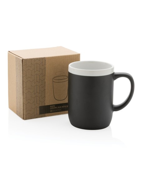 Tazza in ceramica con bordo bianco 300ml
