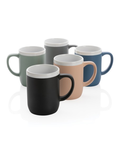 Tazza in ceramica con bordo bianco 300ml
