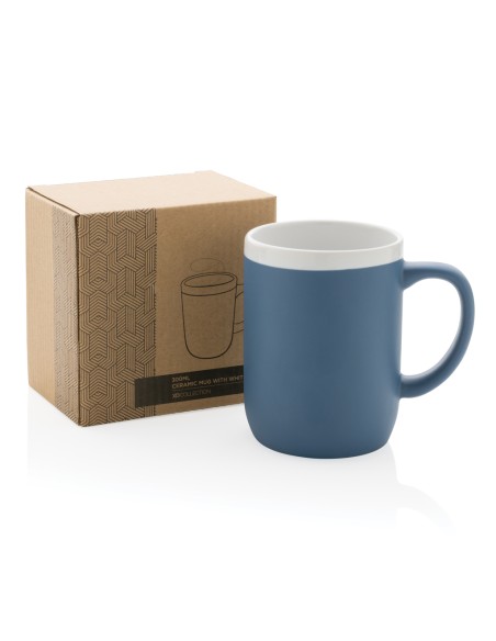 Tazza in ceramica con bordo bianco 300ml