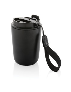 Tazza termica Cuppa in acciaio riciclato con laccio da collo