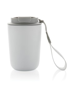 Tazza termica Cuppa in acciaio riciclato con laccio da collo
