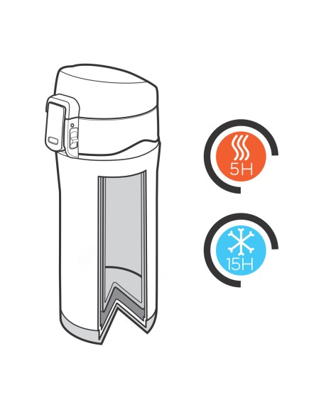 Tazza termica easy lock in acciaio riciclato RCS 300ml