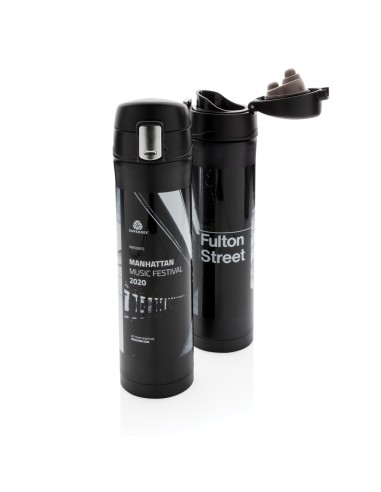 Bottiglia termica easy lock in acciaio riciclato RCS 450ml