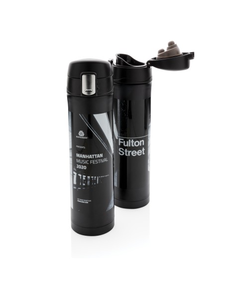 Bottiglia termica easy lock in acciaio riciclato RCS 450ml