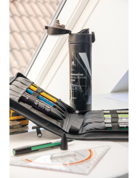 Bottiglia termica easy lock in acciaio riciclato RCS 450ml