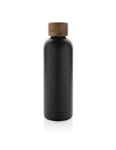 Bottiglia termica Wood in acciaio riciclato  certificato RCS