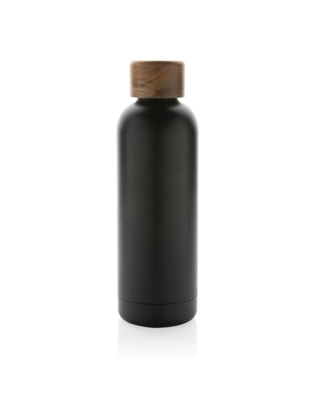 Bottiglia termica Wood in acciaio riciclato  certificato RCS
