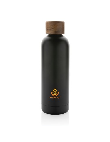 Bottiglia termica Wood in acciaio riciclato  certificato RCS