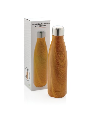 Bottiglia termica con texture wood 500ml
