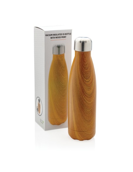 Bottiglia termica con texture wood 500ml