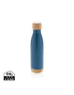 Bottiglia termica in acciaio con tappo e fondo in bambù 520m