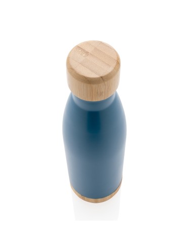 Bottiglia termica in acciaio con tappo e fondo in bambù 520m