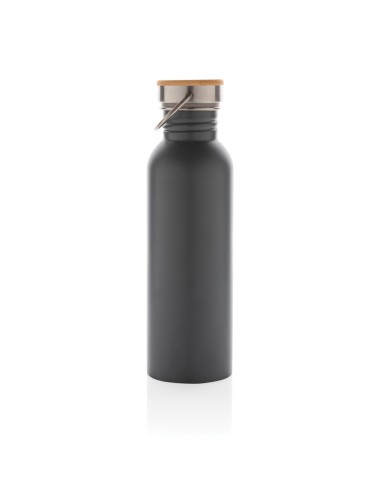 Moderna bottiglia in acciaio con tappo in bambù 700ml