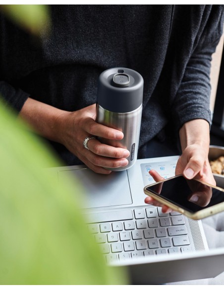 Tazza da viaggio termica Black+Blum in acciaio 340ml