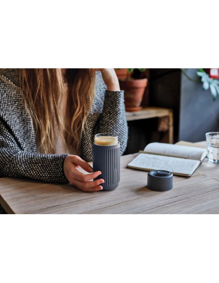 Bicchiere da viaggio Black+Blum in vetro 340ml