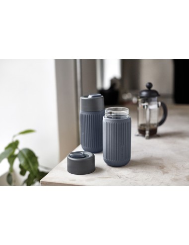 Bicchiere da viaggio Black+Blum in vetro 340ml