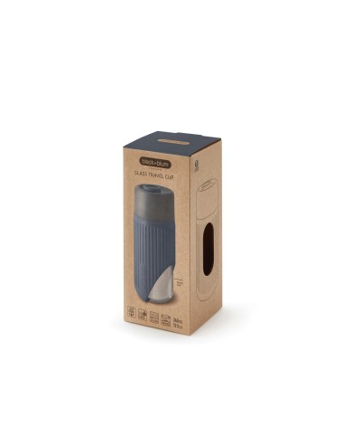 Bicchiere da viaggio Black+Blum in vetro 340ml