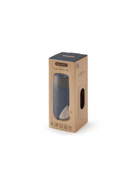 Bicchiere da viaggio Black+Blum in vetro 340ml