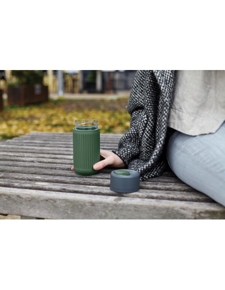 Bicchiere da viaggio Black+Blum in vetro 340ml