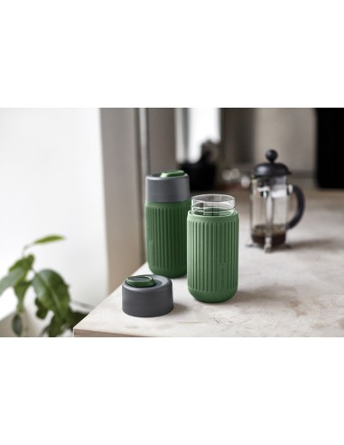 Bicchiere da viaggio Black+Blum in vetro 340ml