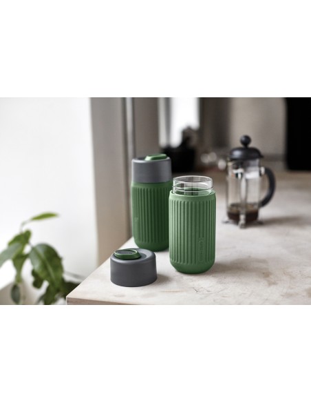 Bicchiere da viaggio Black+Blum in vetro 340ml