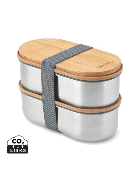 Portapranzo doppio Bento Black+Blum in acciaio