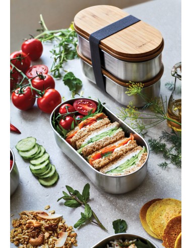 Portapranzo doppio Bento Black+Blum in acciaio