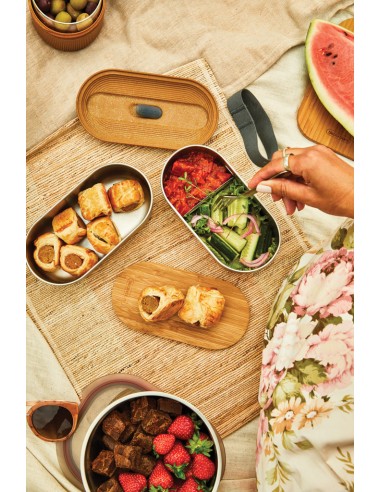 Portapranzo doppio Bento Black+Blum in acciaio